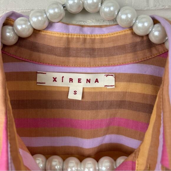 Xirena Oversized Striped Channing Button Down Shirt in Tuleries Size S - Picture 7 of 11